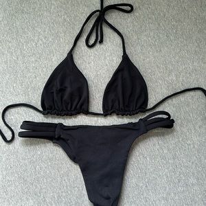 San Lorenzo Ruched thong bikini set